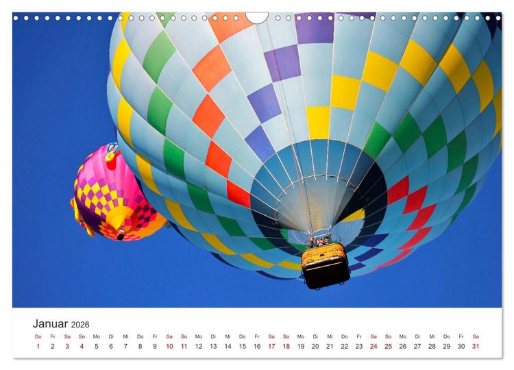 Produktbild: Kunterbunte Hei&szlig;luftballone (Wandkalender 2026 DIN A3 quer), CALVENDO Monatskalender