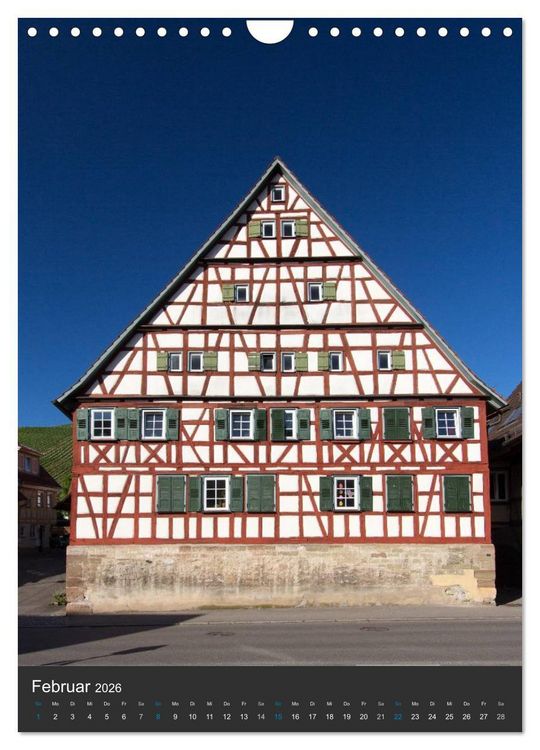 Produktbild: Str&uuml;mpfelbach - Fachwerkh&auml;user (Wandkalender 2026 DIN A4 hoch), CALVENDO Monatskalender