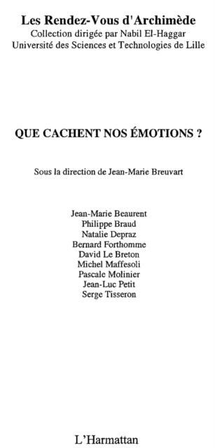 Produktbild: Que cachent nos emotions