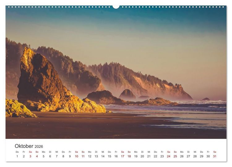 Produktbild: Oregon - Amerikas wundersch&ouml;ne Westk&uuml;ste (Wandkalender 2026 DIN A2 quer), CALVENDO Monatskalender