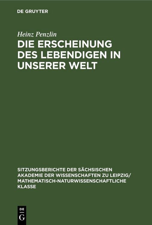 Produktbild: Die Erscheinung des Lebendigen in unserer Welt