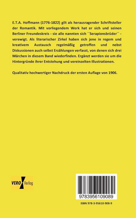 Produktbild: Die M&auml;rchen der Serapions Br&uuml;der
