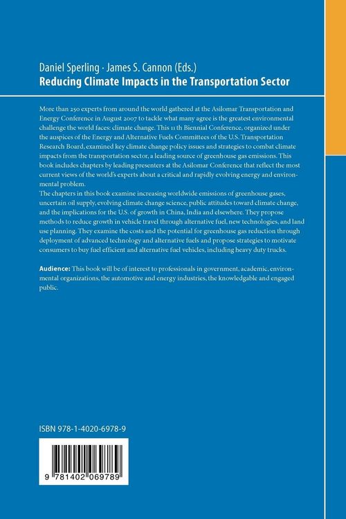 Produktbild: Reducing Climate Impacts in the Transportation Sector