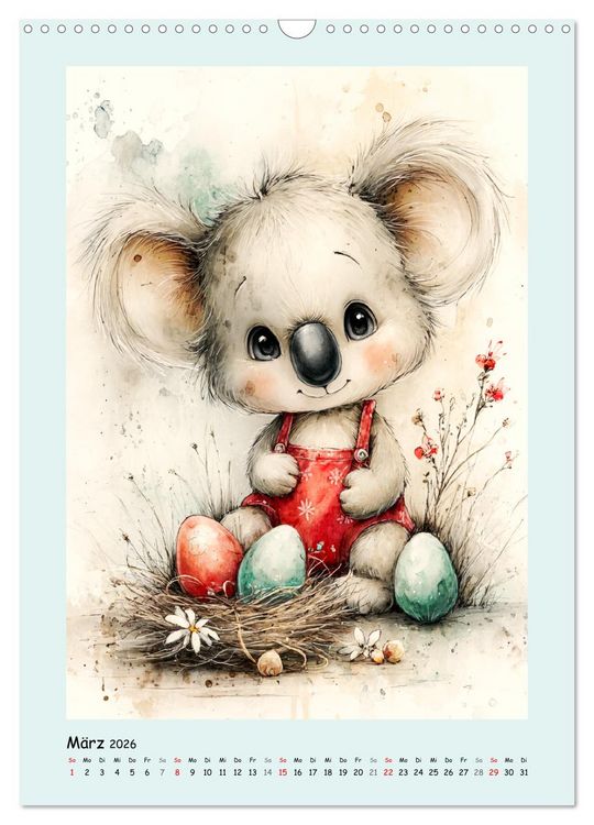 Produktbild: Koala-Abenteuer. Bezaubernde Aquarell-Momente (Wandkalender 2026 DIN A3 hoch), CALVENDO Monatskalender