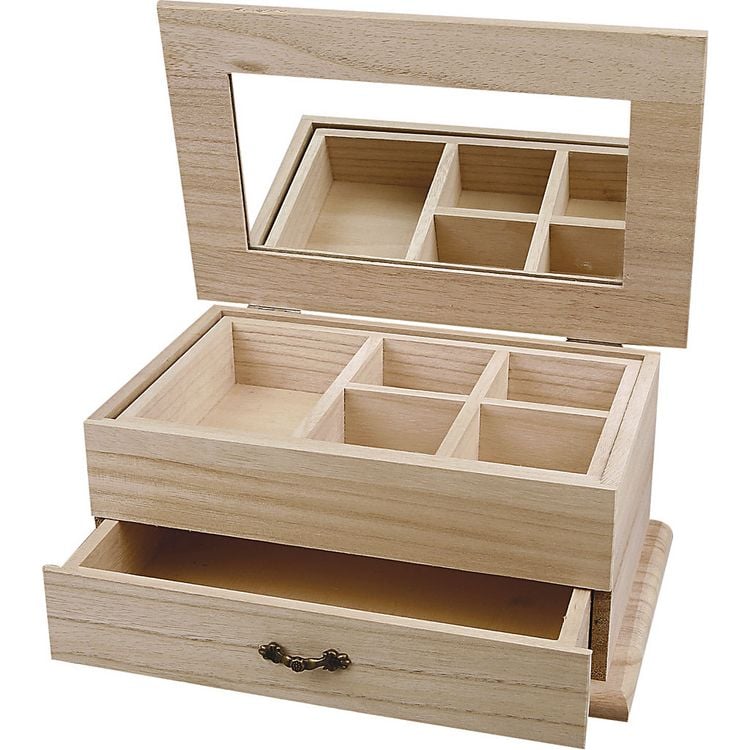 Creativ Company Schmuckkästchen aus Holz, Größe 27x17x12 cm, 1 Stk kaufen