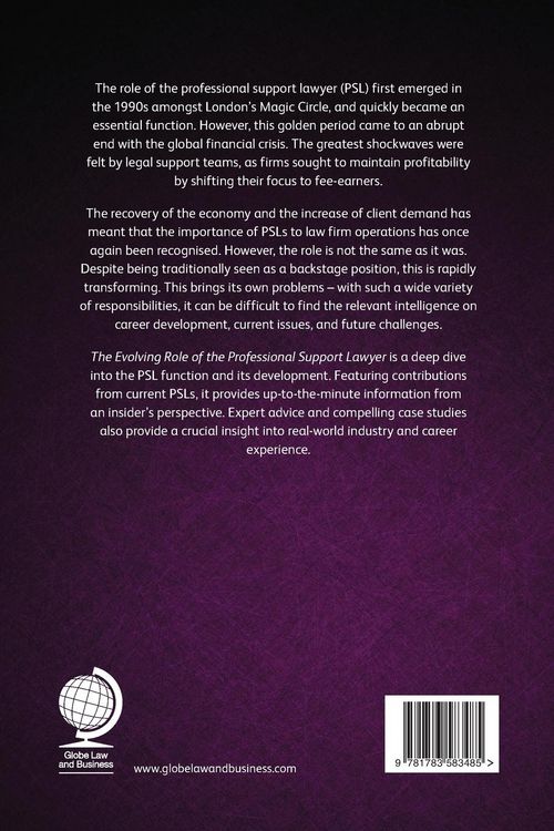 Produktbild: The Evolving Role of the Professional Support Lawyer