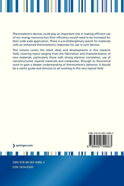 Produktbild: New Materials for Thermoelectric Applications: Theory and Experiment