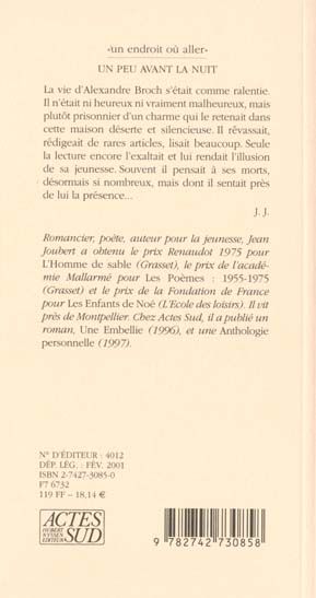 Produktbild: Un Peu Avant la Nuit