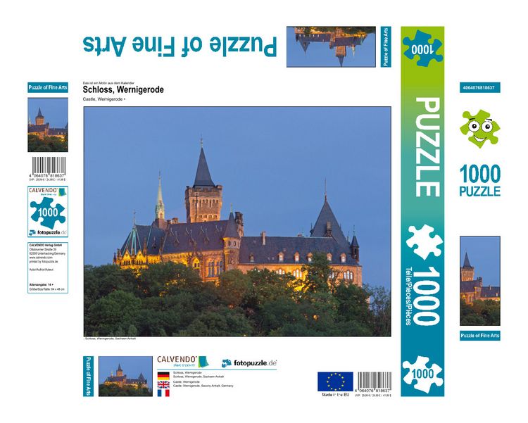Produktbild: CALVENDO Puzzle Schloss, Wernigerode | 1000 Teile Lege-Gr&ouml;&szlig;e 64x48cm Foto-Puzzle f&uuml;r gl&uuml;ckliche Stunden