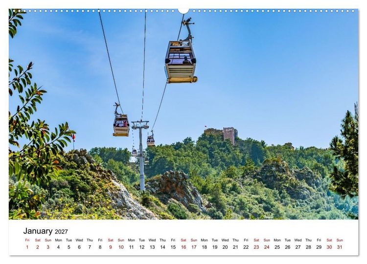 Produktbild: TURKISH RIVIERA Ancient echoes and azure coasts (Wall Calendar 2027 DIN A2 landscape), CALVENDO 12 Month Wall Calendar