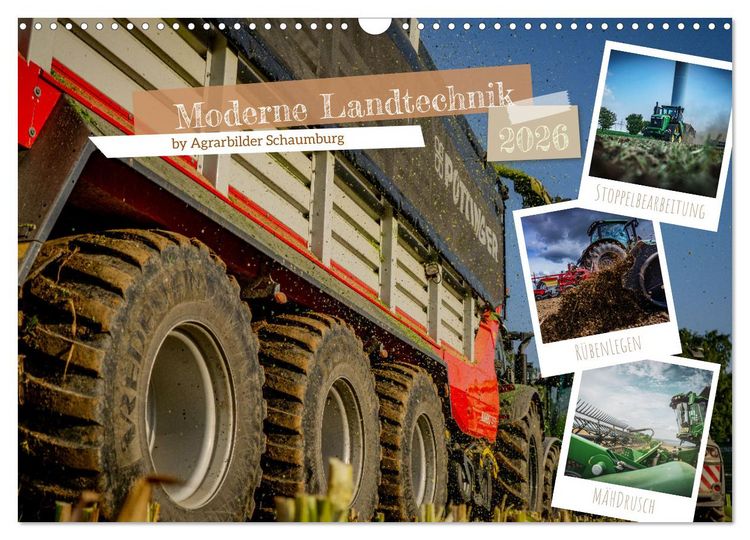 Produktbild: Moderne Landtechnik (Wandkalender 2026 DIN A3 quer), CALVENDO Monatskalender
