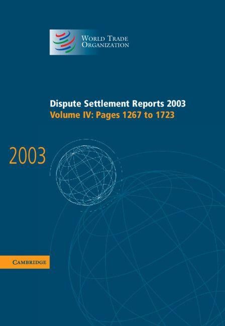 Produktbild: Dispute Settlement Reports 2003