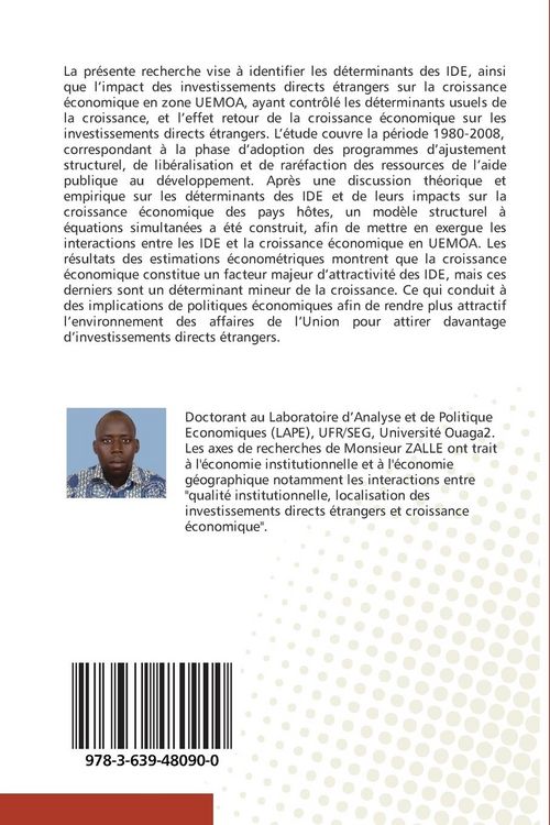 Produktbild: Les investissements directs &eacute;trangers dans l'espace UEMOA