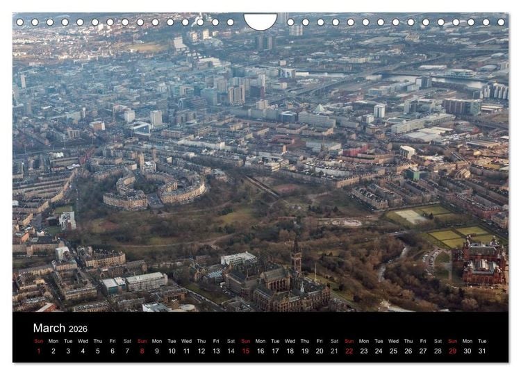 Produktbild: Glasgow from the Air (Wall Calendar 2026 DIN A4 landscape), CALVENDO 12 Month Wall Calendar
