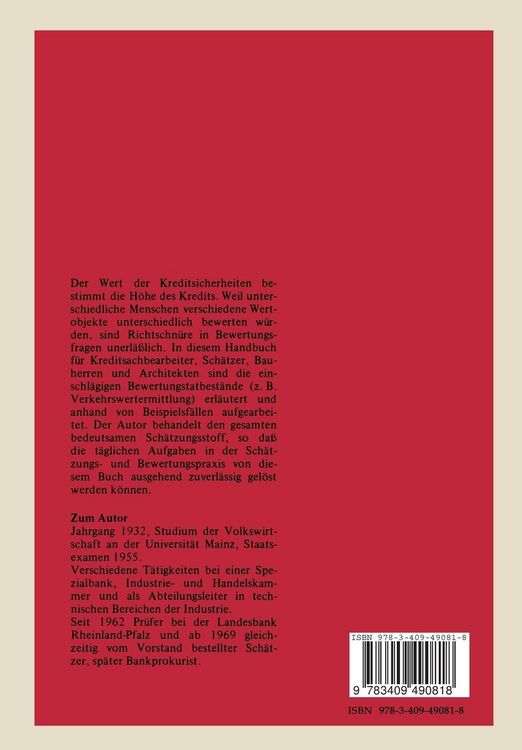 Produktbild: Kreditwirtschaftliche Wertermittlungen