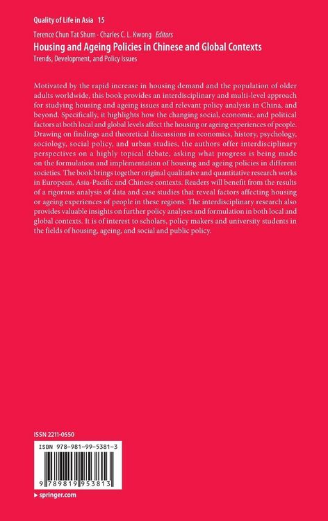 Produktbild: Housing and Ageing Policies in Chinese and Global Contexts