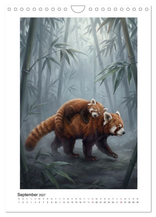 Produktbild: Rote Pandas &ndash; Pure Lebensfreude auf leisen Sohlen (Wandkalender 2027 DIN A4 hoch), CALVENDO Monatskalender