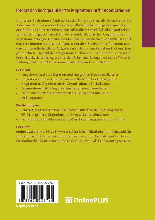 Produktbild: Integration hochqualifizierter Migranten durch Organisationen