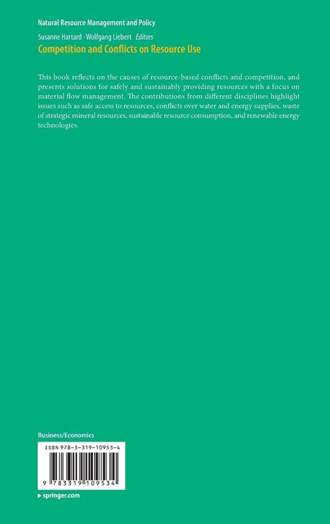 Produktbild: Competition and Conflicts on Resource Use