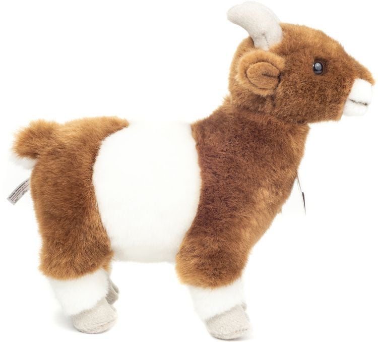 Produktbild: Teddy Hermann 91719 - Ziege stehend, braun/wei&szlig;, Pl&uuml;schtier, 22 cm