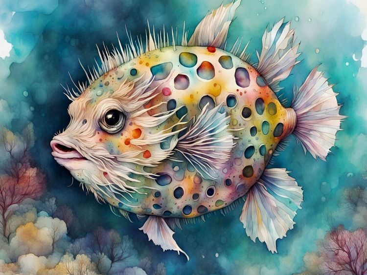 Produktbild: CALVENDO Puzzle Kugelfisch | 1000 Teile Lege-Gr&ouml;&szlig;e 64x48cm Foto-Puzzle f&uuml;r gl&uuml;ckliche Stunden