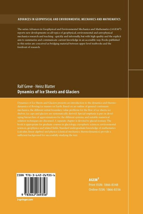 Produktbild: Dynamics of Ice Sheets and Glaciers