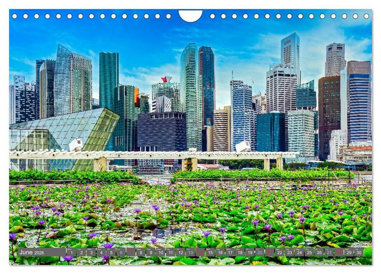 Produktbild: Singapore - Discover Central Area (Wall Calendar 2026 DIN A4 landscape), CALVENDO 12 Month Wall Calendar