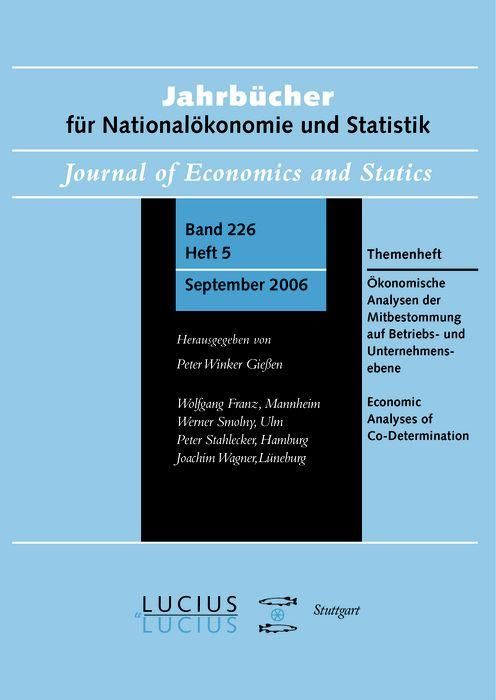 Produktbild: &Ouml;konomische Analysen der Mitbestimmung auf Betriebs- und Unternehmensebene