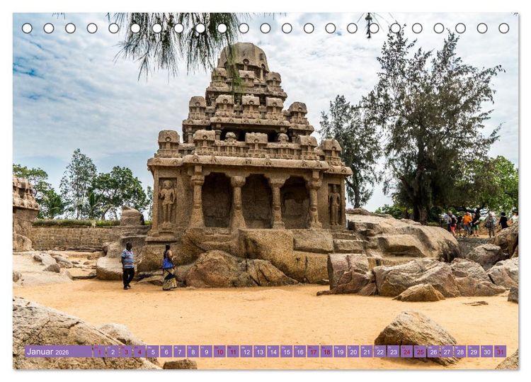 Produktbild: Indien - Der S&uuml;den (Tischkalender 2026 DIN A5 quer), CALVENDO Monatskalender