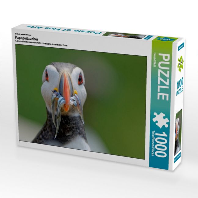 Produktbild: CALVENDO Puzzle Ein Motiv aus dem Kalender Papageitaucher | 1000 Teile Lege-Gr&ouml;&szlig;e 64x48cm Foto-Puzzle f&uuml;r gl&uuml;ckliche Stunden