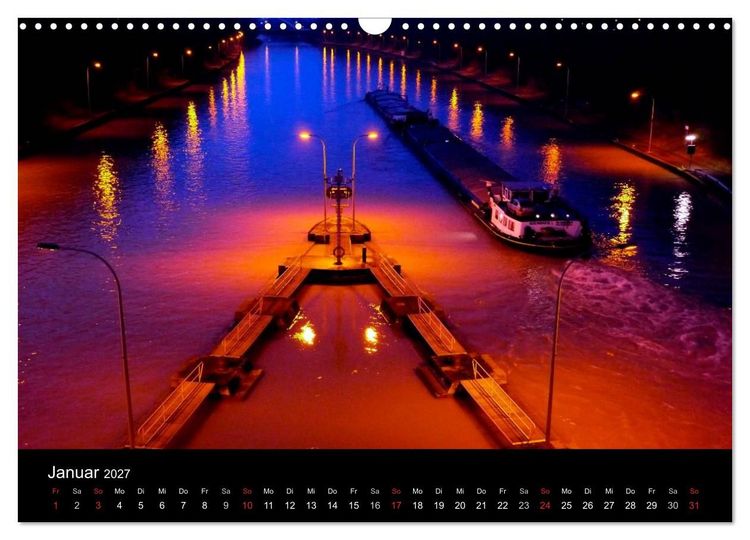 Produktbild: Binnenschiff Ahoi! (Wandkalender 2027 DIN A3 quer), CALVENDO Monatskalender