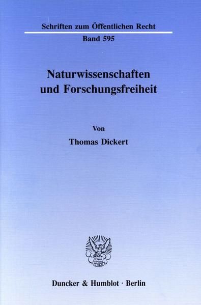 Produktbild: Naturwissenschaften und Forschungsfreiheit.