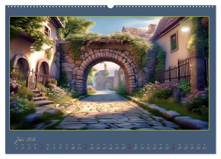Produktbild: Landschaft romantisch gesehen (hochwertiger Premium Wandkalender 2026 DIN A2 quer), Kunstdruck in Hochglanz