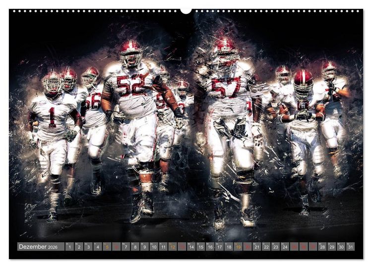 Produktbild: American Football - so cool (Wandkalender 2026 DIN A2 quer), CALVENDO Monatskalender