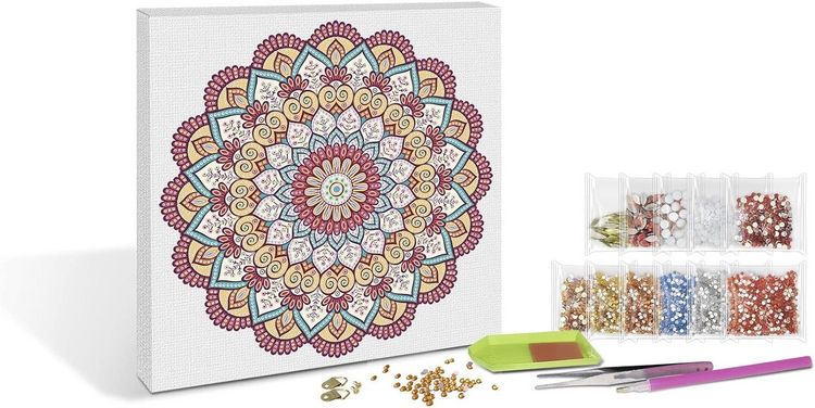 Produktbild: Diamond Painting "Diamantane Mandala Set 6", rot / orange / petrol