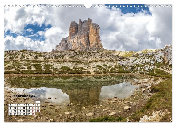 Produktbild: Berggipfel der Dolomiten (Wandkalender 2026 DIN A3 quer), CALVENDO Monatskalender