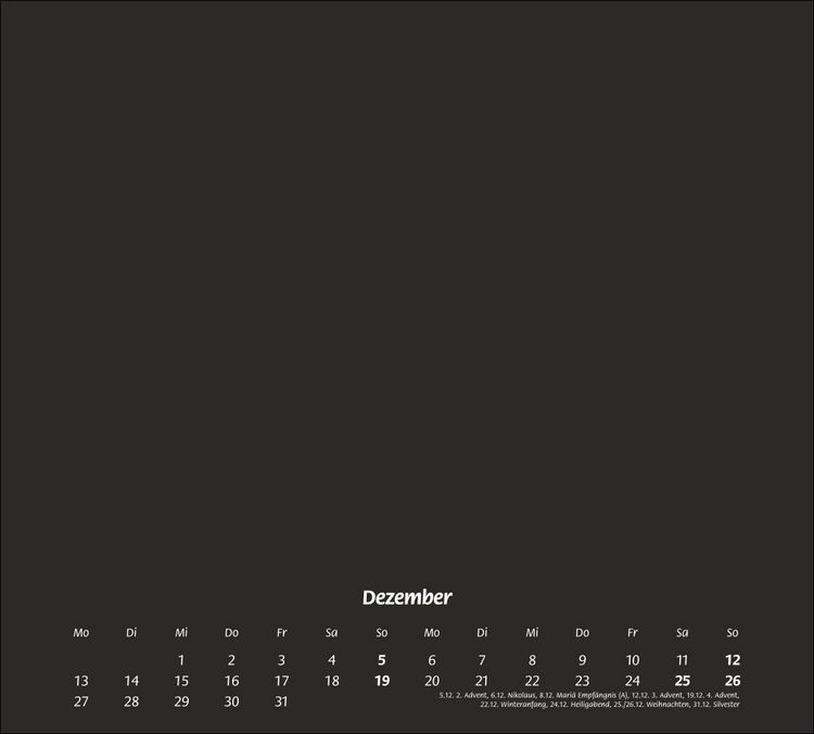 Produktbild: times&more Bastelkalender schwarz 2027