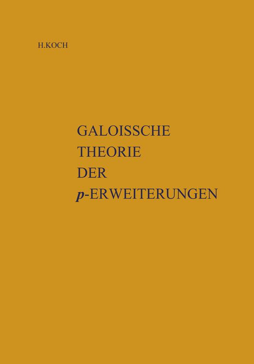 Produktbild: Galoissche Theorie der p-Erweiterungen