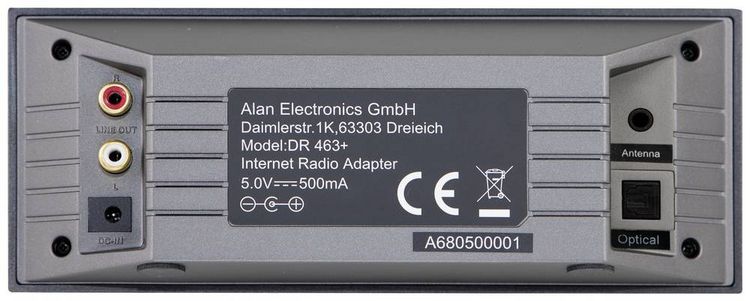 Produktbild: Albrecht DR 463+ Internet Radio-Adapter DAB+, Internetradio, UKW, WLAN Inkl. Fernbedienung, Spotify Anthrazit