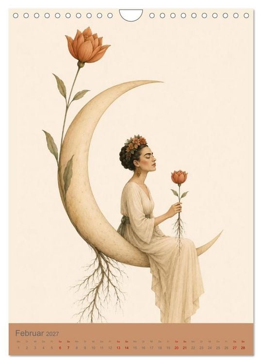 Produktbild: Verwurzelte Tr&auml;ume - Poetische Frauenportr&auml;ts voller Natur und Symbolik (Wandkalender 2027 DIN A4 hoch), CALVENDO Monatskalender