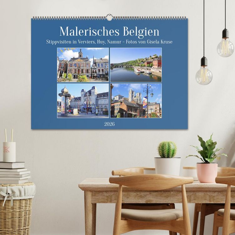 Produktbild: Malerisches Belgien - Stippvisiten in Verviers, Huy, Namur (Wandkalender 2026 DIN A2 quer), CALVENDO Monatskalender