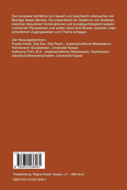 Produktbild: Gewalt und Geschlecht