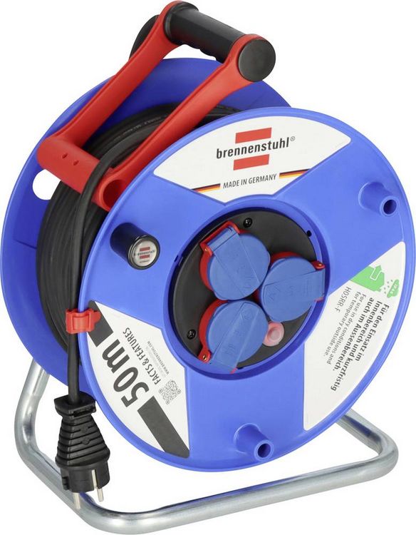 Produktbild: Brennenstuhl 1208230 Kabeltrommel 50 m Schwarz Schutzkontakt-Stecker