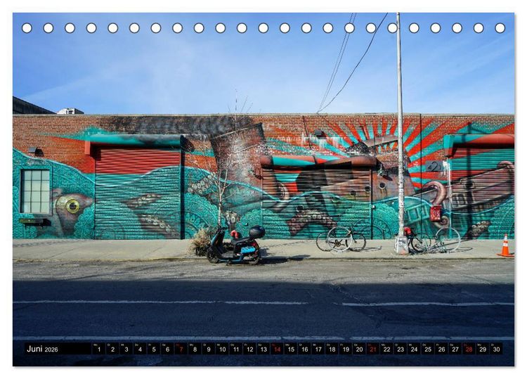 Produktbild: Bushwick Street Art (Tischkalender 2026 DIN A5 quer), CALVENDO Monatskalender