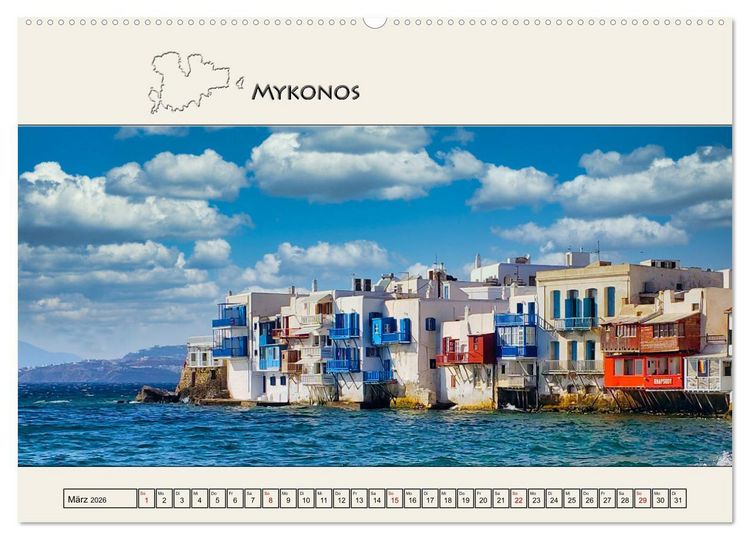 Produktbild: Reise durch die Griechische Inselwelt (Wandkalender 2026 DIN A2 quer), CALVENDO Monatskalender