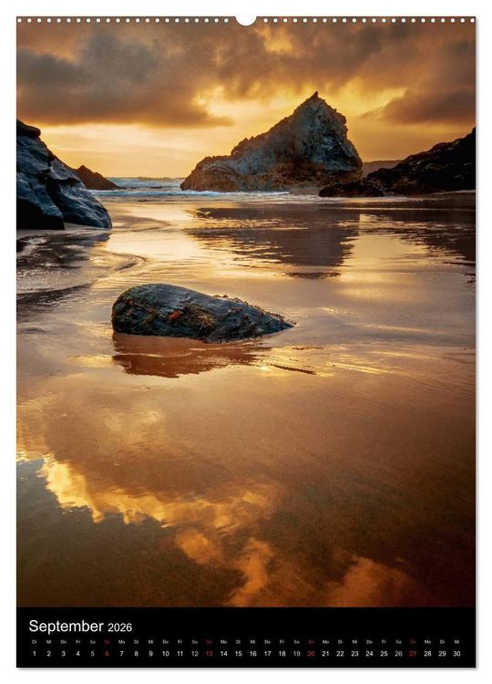 Produktbild: Cornwall - Die Sch&ouml;nheit der K&uuml;ste (Wandkalender 2026 DIN A2 hoch), CALVENDO Monatskalender