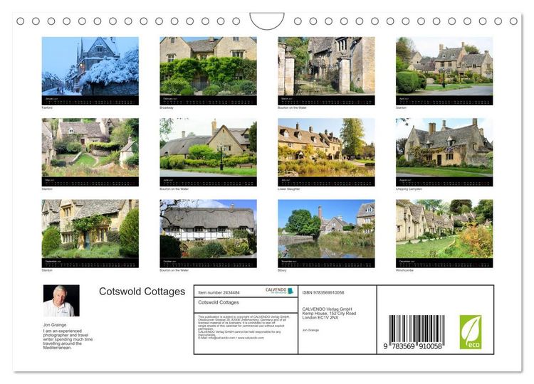 Produktbild: Cotswold Cottages (Wall Calendar 2027 DIN A4 landscape), CALVENDO 12 Month Wall Calendar