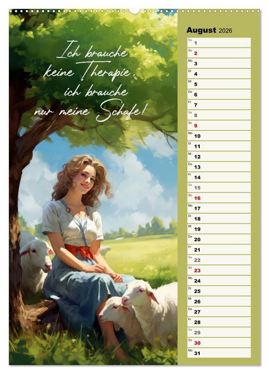Produktbild: Sch&auml;ferspr&uuml;che (hochwertiger Premium Wandkalender 2026 DIN A2 hoch), Kunstdruck in Hochglanz