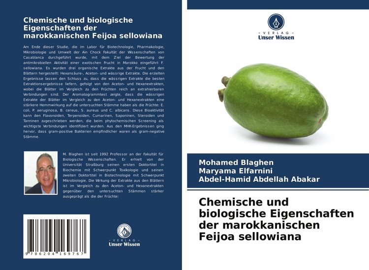 Produktbild: Chemische und biologische Eigenschaften der marokkanischen Feijoa sellowiana