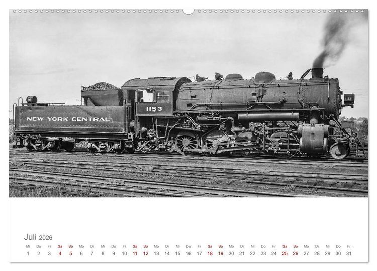 Produktbild: US-Dampflokomotiven (hochwertiger Premium Wandkalender 2026 DIN A2 quer), Kunstdruck in Hochglanz